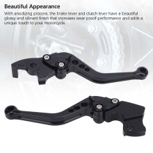 Black Short Levers for Triumph 400X T4