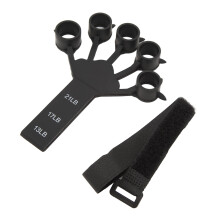Black Finger Strengthener Exerciser, 21LB & 17LB, Silicone Grip