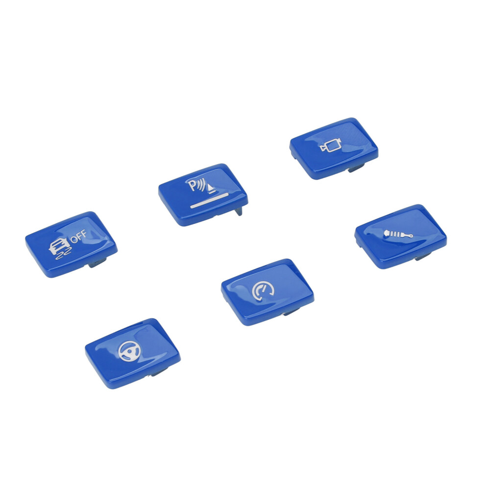 6Pcs Abs Gear Shift Button Cover For M3 F80 M4 F82 2015-2020 Blue 4981389466068