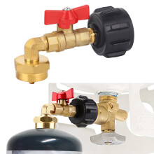 QCC1 Gas Tank Refill Adapter with On Off Control Valve Gas Tank Elbow Adapter AU