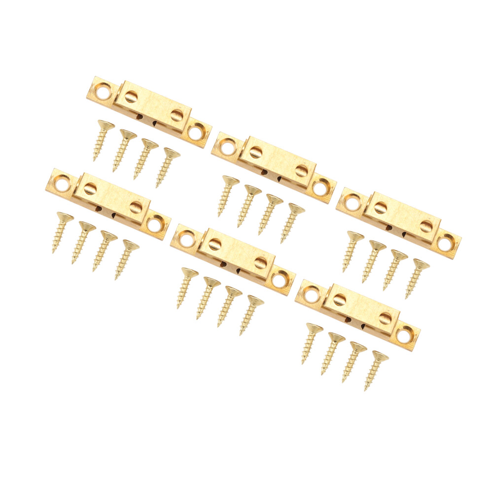 6 Brass Closet Door Ball Catch 60Mm With Gold Screw Tension Latch For Cabinets 7891389466760