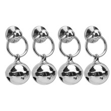 20 Sets Silver Rivet & Screw Kit, 14mm Bell, 9.5x7.5mm Rings