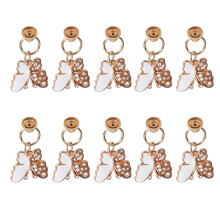 10 Sets Rivet & Screw Kit with 24mm Pendant, 9.5x7.5mm Rings