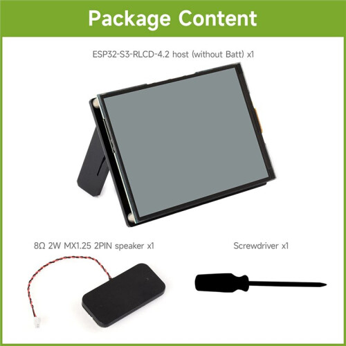 ESP32-S3 4.2inch RLCD Development Board WiFi BLE Dual-Mode Wireless DIY Learning IoT Module with AI Voice Interaction 1