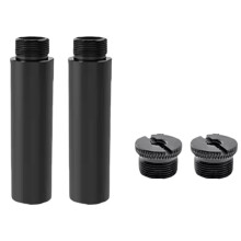 Microphone Boom Arm Extension Rod 5/8 Inch to 5/8 Outer with 1/4 and 3/8 Internal Thread Microphone Set Screws