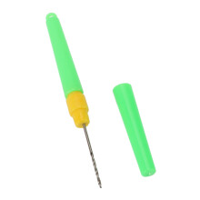 Dual End Green Fishing Bait Needle Tool, ABS + Steel, Safety Covers