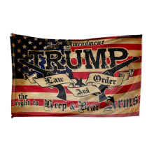 Durable Polyester90x150cm Trump Flag with Brass Grommets for Yard, Boat, Parade, and Election Meetings