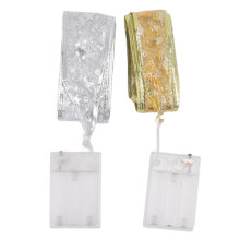 2PCS LED Christmas Ribbon Light String Christmas Tree Decorative Light Strip Festival Ambient Color Ribbon Lamp