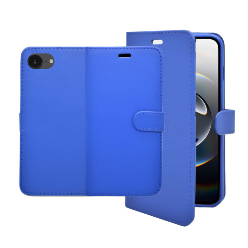 (Blue) For Apple iPhone 17e Wallet Flip Pouch Case 1