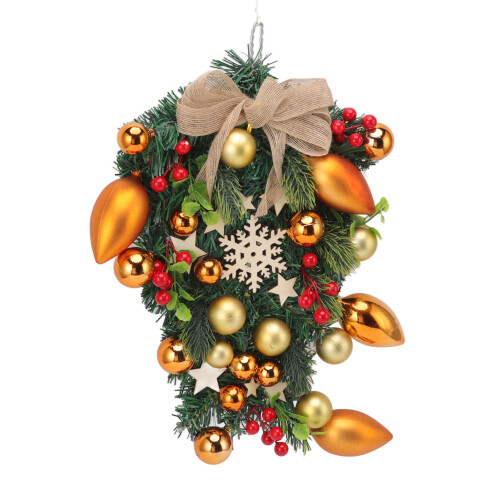 Christmas Wreath with Pine Wood and Iron Wire 1