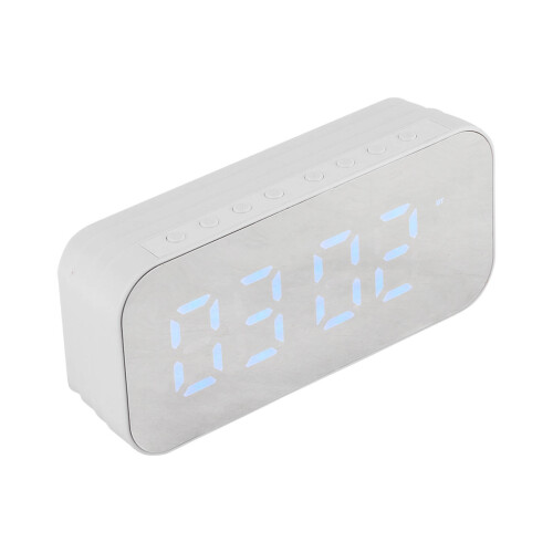 White Bluetooth Alarm Clock Speaker 1