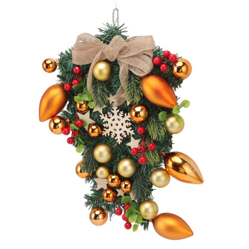 Christmas Wreath with Pine Wood and Iron Wire 2
