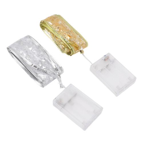 LED Christmas Ribbon Light String, 5m Gold & Silver, 1