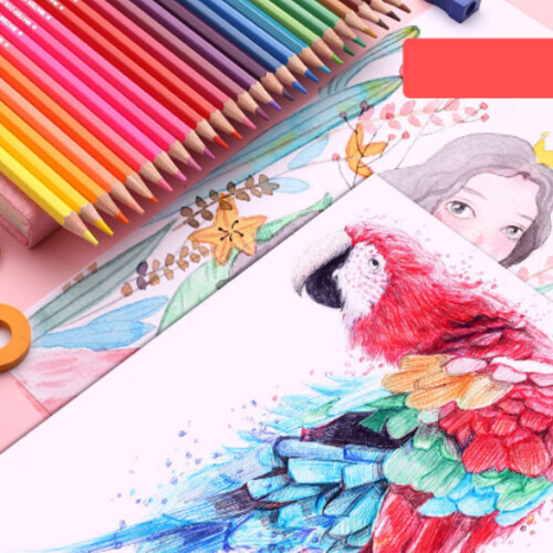 72 Farben Ölbasierte Buntstift-Set mit Spitzer & Radiergummi 2