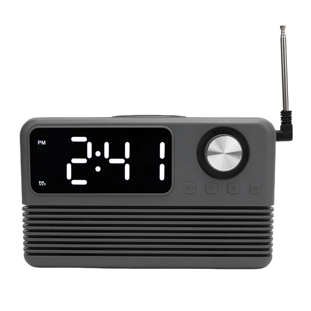 15W Wireless Charger With Bluetooth Speaker & Digital Clock, 1800Mah Gray 8701389470898