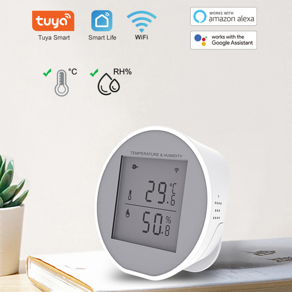 Tuya Wifi Temperature Humidity Sensor With Lcd Display & Alarm 9361389471296