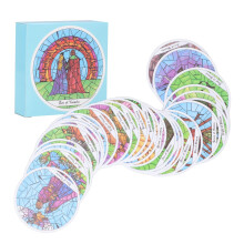 78 Card Round Tarot Deck Set for Beginners, Vintage Inspired Tarot Cards for All Skill Levels