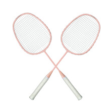 Glass Carbon Alloy Badminton Racket Pink