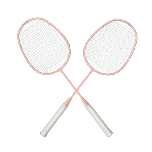 Glass Carbon Alloy Badminton Racket Pink