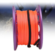 30m Purple Aviation Aluminum Diving Reel with Double Hooks