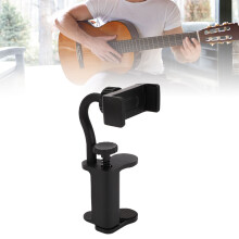 Gitarre Telefonhalter-Klemme, Dicke 6–10,5 cm, ABS Schwarz