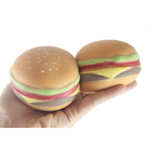 Squishy Stress Ball Set of 2 – Soft Squeeze Burger Fidget Toy for Stress Relief and Fun Play