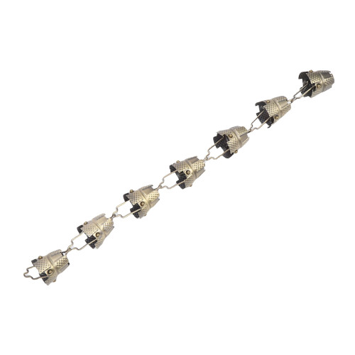 Bronze Rain Chain 3.3FT with 7 Cups Electroplated Gutter Chain