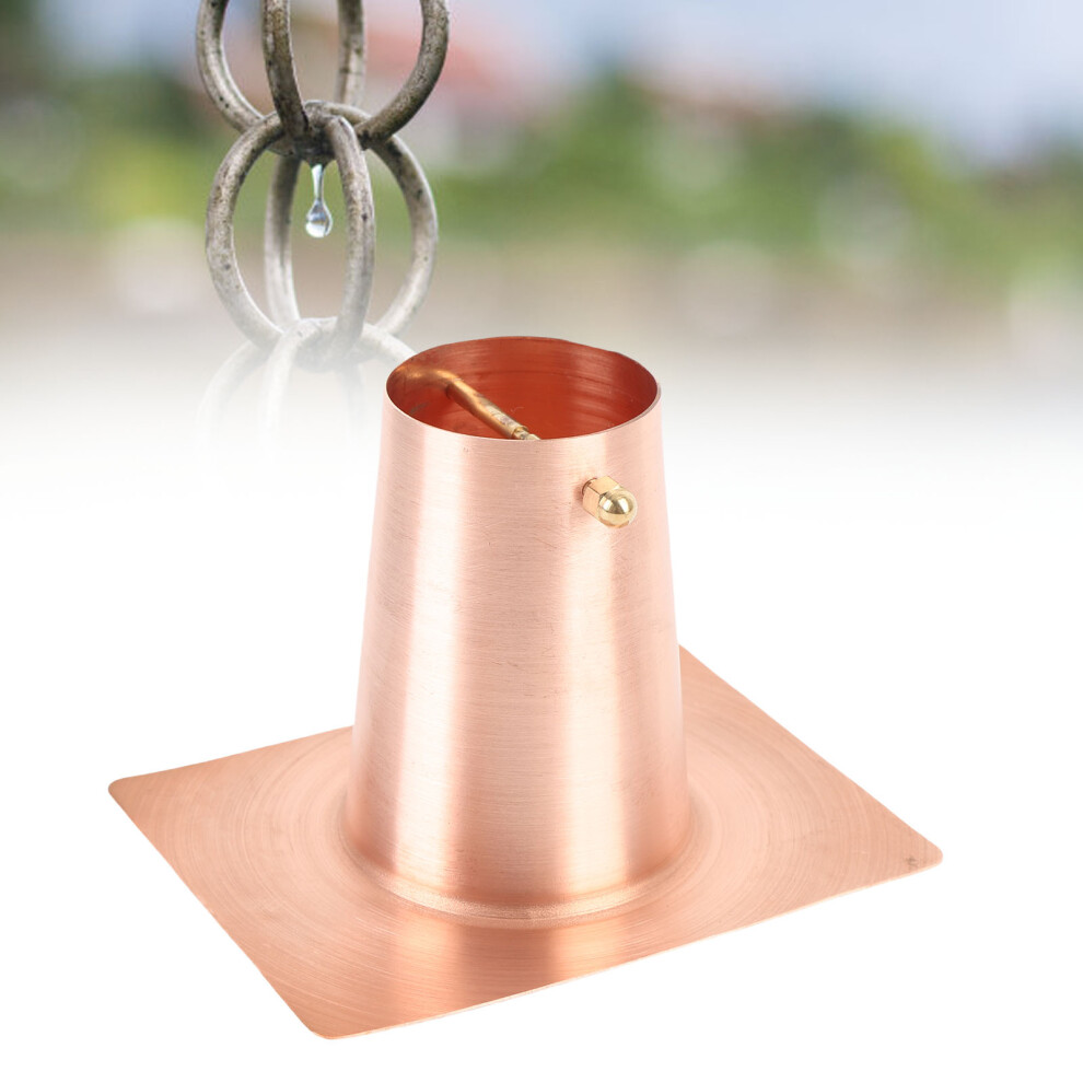 Metal Rain Chain Gutter Adapter Â Copper, 13X10x9cm, Durable Downspout Catcher 3301389474633