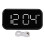 Digital Alarm Clock with Large Display - Black Case, White 1