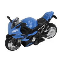 Giocattolo di Moto in Lega ad Alta Simulazione per Bambini, Con Retrocessione, Suoni e Luci, Blu