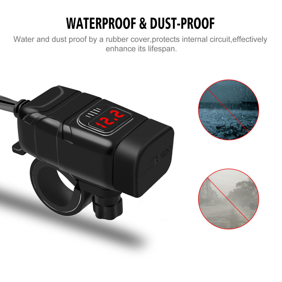 30W Dual USB Motorcycle Phone Charger-image-OPC-PVSX2BY-NEW