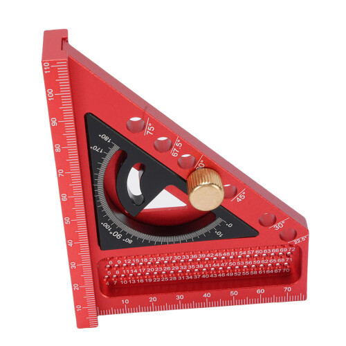3D-Multi-Winkellineal 0-180 112x79x85mm Rot/Schwarz
