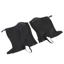 2PCS Kids Equestrian Microfiber Half Chaps for Horse Riding, Black, CM