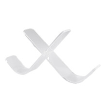 W-förmiger 3-Puck-Acryl-Display-Halter, transparent