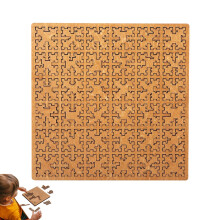 Wooden Fractal Puzzle Set, Solid Wood Brain Teaser with Laser Cut Precision and Four Unique Tray Designs