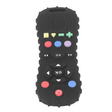 Baby-Control-Beißspielzeug - Weiches Silikon, TV-Form, 15x5cm, Schwarz