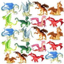 Mini Dragon Toy Figures 36 Pack, 2 Inch Assorted Fantasy Designs for Kids Party Favors and Crafts
