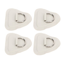 4 Stück Edelstahl D-Ring Patch für aufblasbares Boot und Paddleboard, Grau