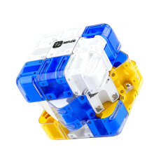 3D Puzzle Cube Maze Ball Puzzle with 3D Rotating Design, Spatial Awareness Brain Training Toy for Adults Teens Blue