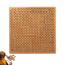 Wooden Fractal Tray Puzzle with Solid Wood Texture, Smooth Laser Precision and Four Unique Designs
