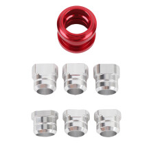 11PCS CNC Aluminum Shift Boot Collar Set, M10x1.5, Red & Silver