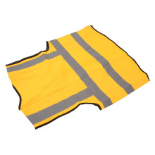 Gilet di Sicurezza Giallo ad Alta Visibilità con Riflettori, Multiple Tasche, Impermeabile con Cerniera