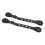 Adjustable Rhinestone Decor Spur Strap Synthetic Leather 22cm Black 1