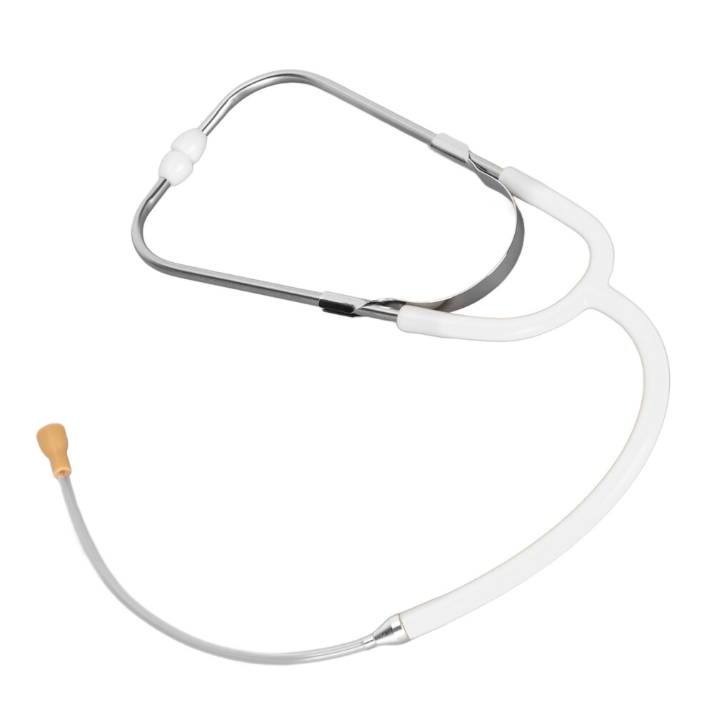 White Metal Binaural Listening Stethoscope Hearing Aid Accessory,
