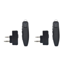 2X Walkie Talkie Wireless  PTT Headset Earpiece Hands-Free K Plug for  Microphone Headset Adapter