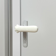(Creamy White) Anti-Static Door Handle Cushion - Noiseless Wall Protector