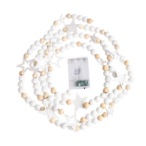 Garland Coirníní Adhmaid Bán 233cm