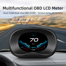 Affichage tête haute numérique OBDII - Vitesse, Température, Voltage, Alarme, 9 interfaces