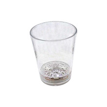 Copo PS transparente com luz LED ativada por líquido.