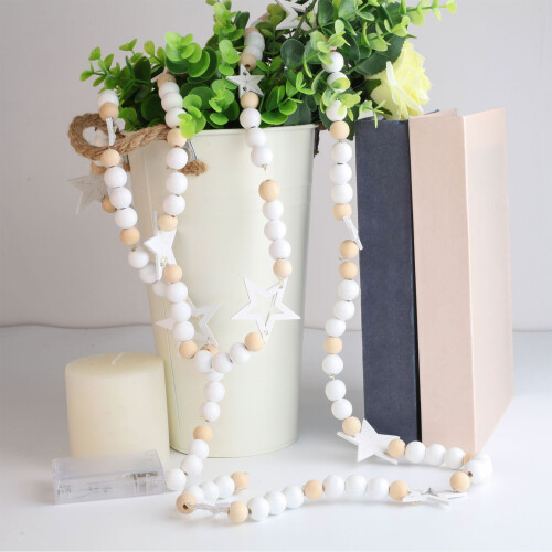 Garland Coirníní Adhmaid Bán 233cm 1